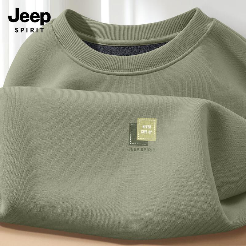 

JEEP SPIRIT Men s 2025 Autumn/Winter Plush Lined Sweatshirt 2XL