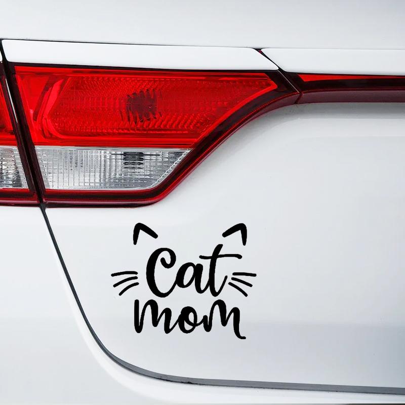 DS87 #15X12cm Auto Cat Mom Aufkleber Vinyl Aufkleber, Auto LKW Kreative wasserdichte Autoaufkleber Vinyl Aufkleber Motorrad Dekoratives Zubehör