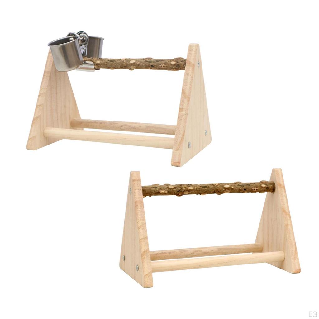 Bird Activity Center for Small Parrots - Interactive Gym Stand with Chewing Toys