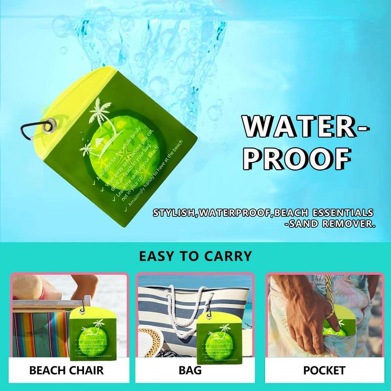 Sand Removal Bag Portable Waterproof Sand Remover Brush Soft Reusable Surf Feet Removal Accessories Beach Powder Cleaner Pouch