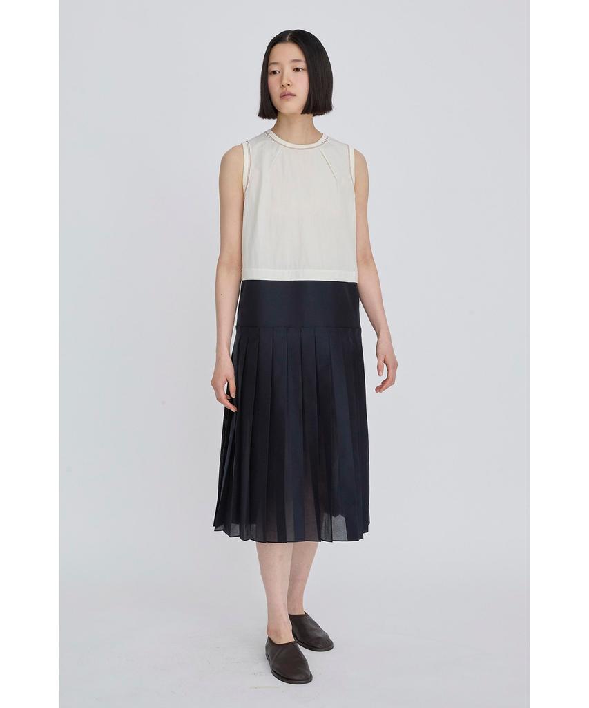 Recorde Sleeveless Pleats Dress Rqdam26544Whx
