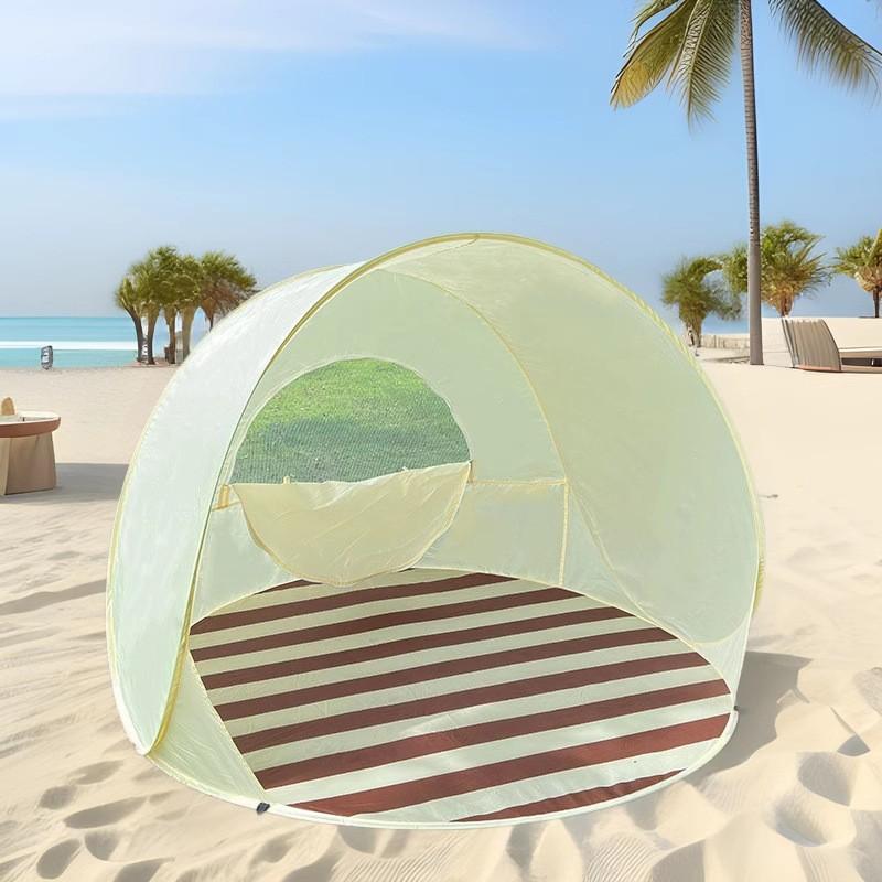 Tragbares Strandzelt zum Sonnenschutz, Geeignet für den Innen- und Außenbereich, Perfekt für Gärten und Innenhöfe, mit Schneller Aufbau