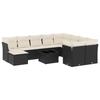 VidaXL Garden Lounge Set with Cushions 11 Pcs, Sofas with Adjustable Feet, Outdoor Furniture Set Patio Terrace, 3250435
