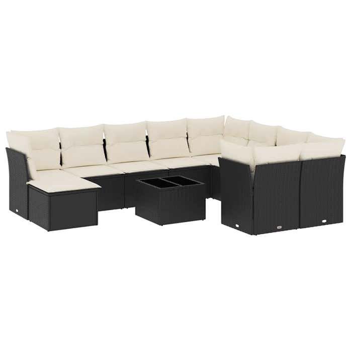 VidaXL Garden Lounge Set with Cushions 11 Pcs, Sofas with Adjustable Feet, Outdoor Furniture Set Patio Terrace, 3250435