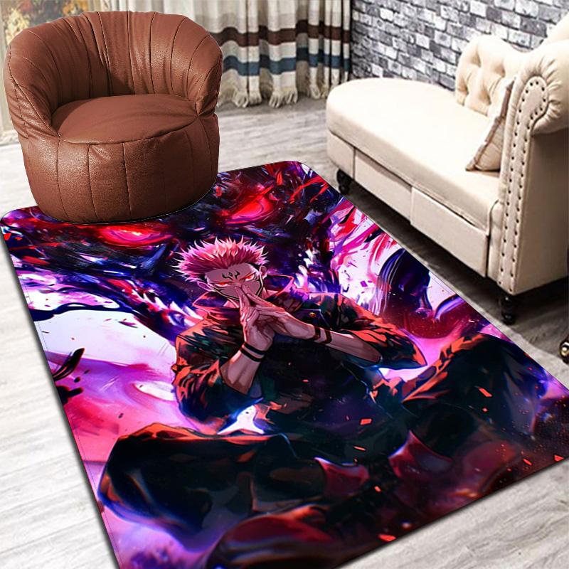 Jujutsu Kaisen Rug Floor Mat for Living Room or Bedroom Soft and Comfortable Carpet a Gift for Birthday and Holiday.SFF0917229