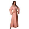 Middle Eastern Women's Fashion: Handmade Rhinestone V-Neck Loose Long Robe Dress