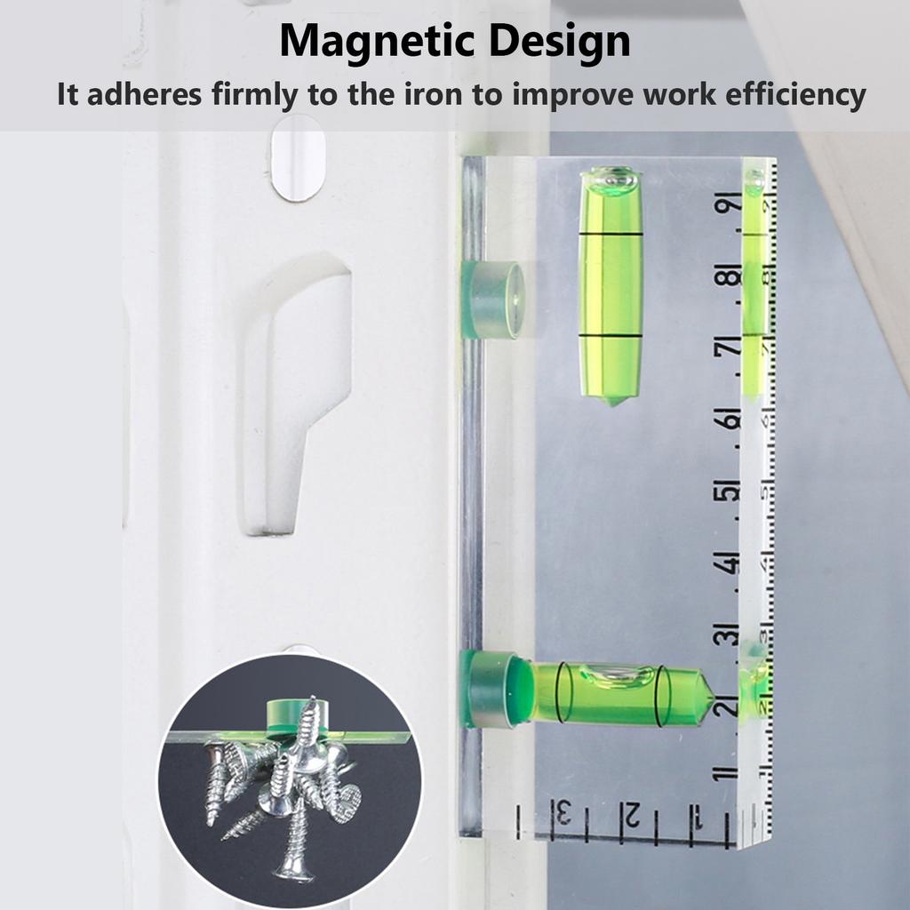 Mini Level Tool for Mechanics Picture Hanging Check Bubble Level Tool with 90°/180° Level Bubble Construction Tool
