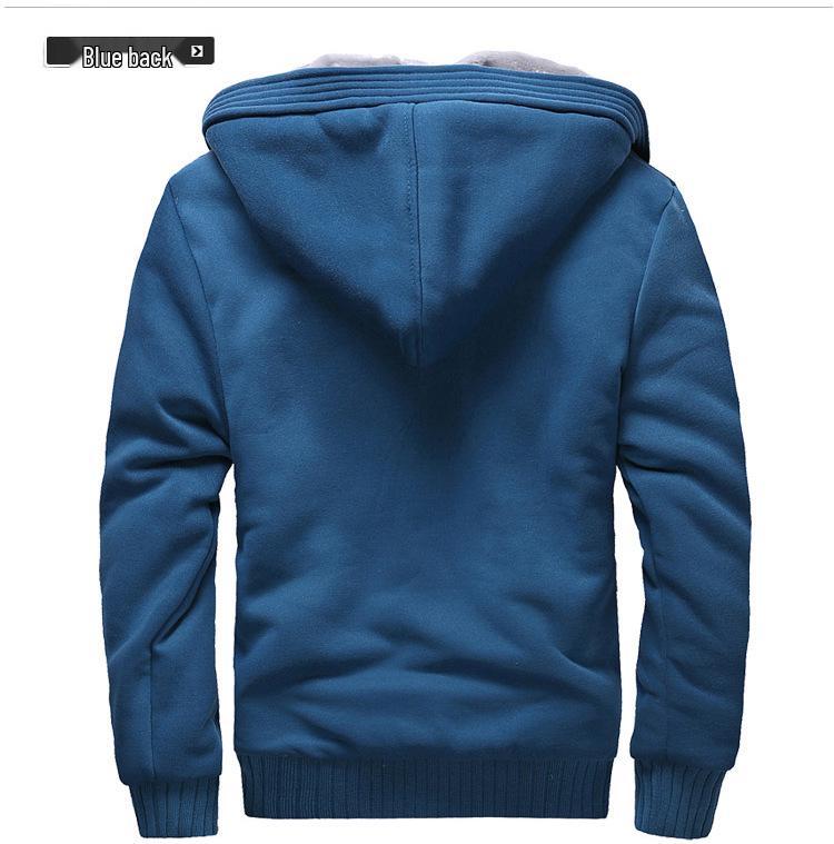 2021 Men's Thick Warm Hooded Fleece-lined Cotton Jacket