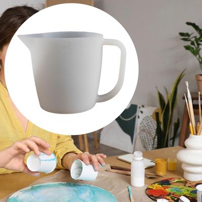 Divided Cup, Paint Mixing 483 Ml, with Handle, Reusable Pouring Painting Tools for