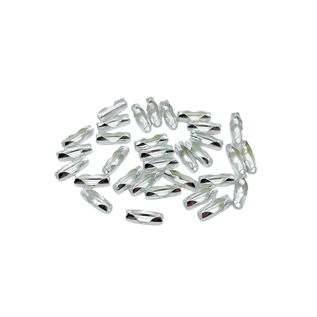 Konektor kuličkového řetízku Stříbrný Kuličkový řetízek Vhodný pro 1,5/2,0/2,4/3/4mm Kuličkový řetízek na výrobu šperků Klipy pro DIY řemesla