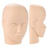 Rubber Mannequin, Soft Silicone Practice Training Head with  Texture, for Makeup, Eyelash Extension, Massage