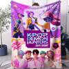 K-Pop Hot Group HUNTR/X & SajaBoys Fleecedecke Niedlich Anime Super Warm Qualität für Reise Büro Zuhause Couch Fans Must-Have Geschenk