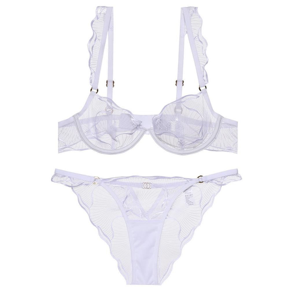 European and American Ultra-Thin French Lingerie Set - High-Quality, Sexy Bra and Panties