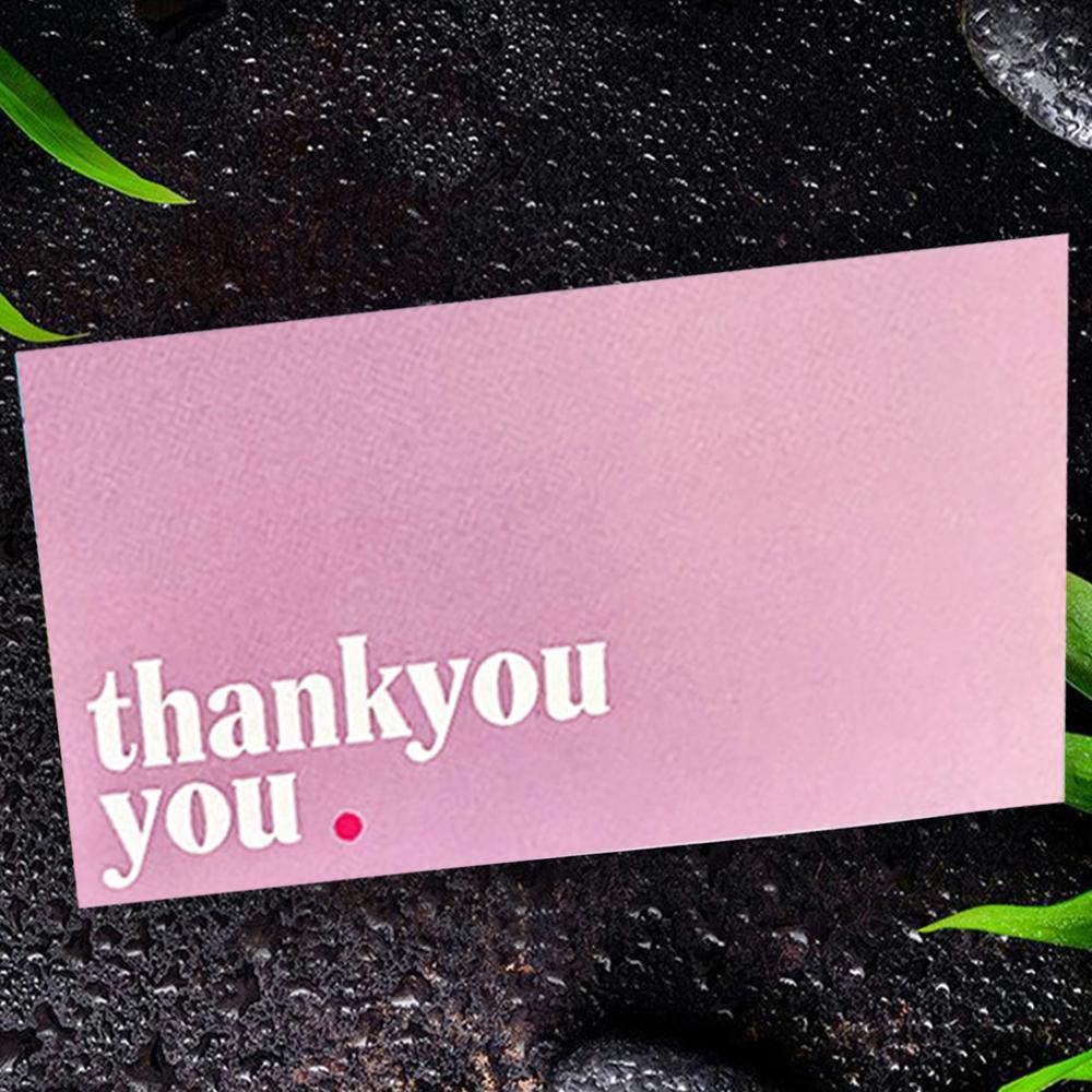 50pcs Elegant Small Business Pink Thank You Cards, Appreciation Greeting Cards for Clients, Employees, Customers