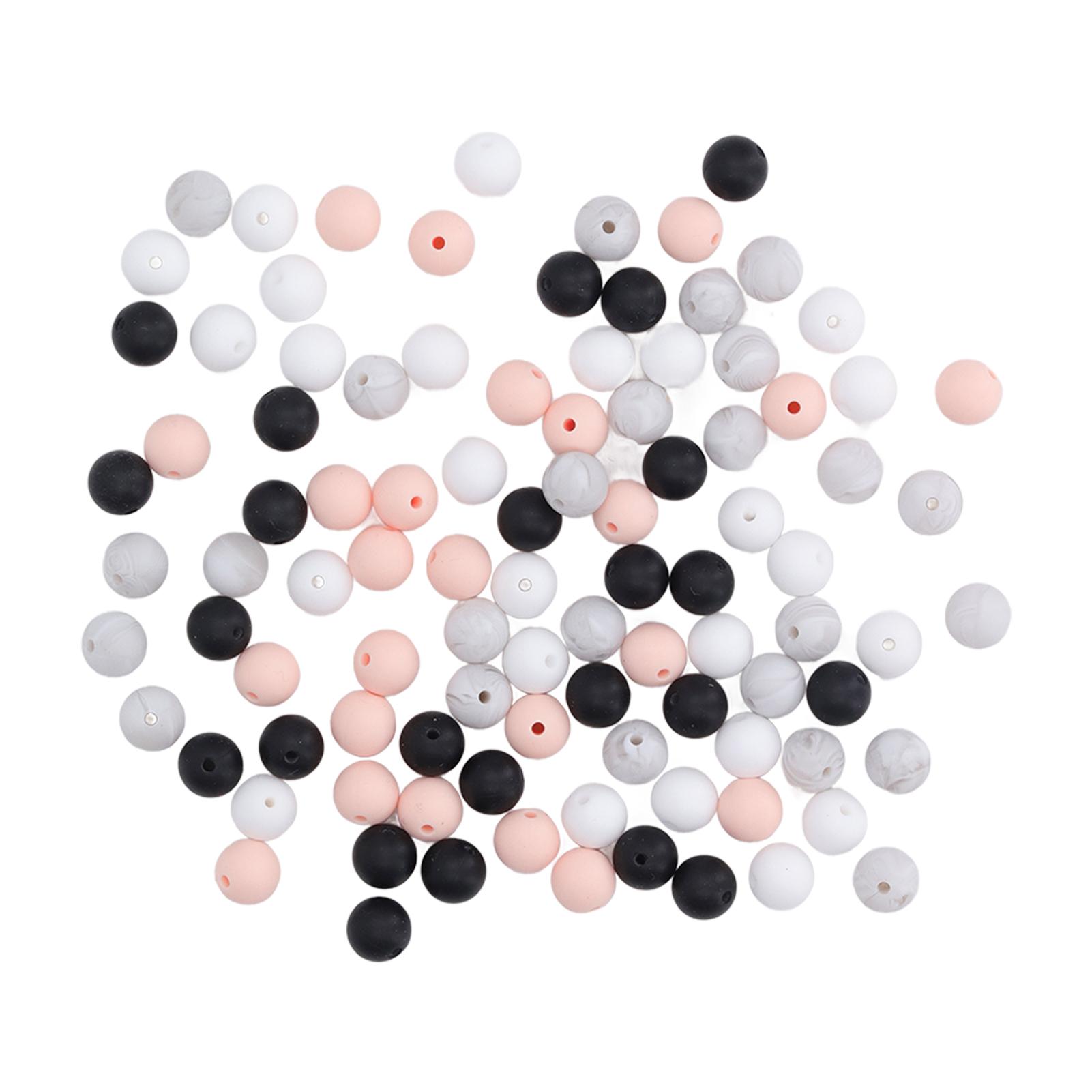 

100 шт. 9 мм силиконовые бусины DIY круглые многоцветные силиконовые бусины для ожерелий детские игрушки