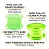 Acrylic Silicone Double Flared Saddle Piercing Jewelry Stretched Ear Plugs Earring Lobe Acrylic External Flesh Tunnel Green