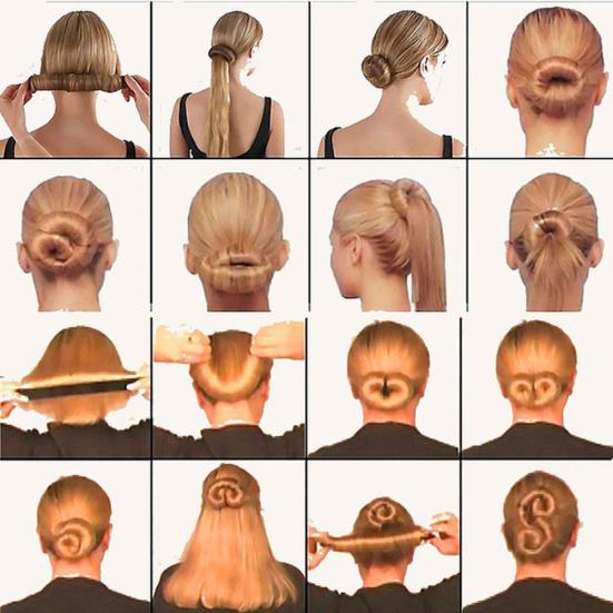 Women Disk Hair Clip Donut Quick Updo Curler Messy Bun Hairstyle Tool