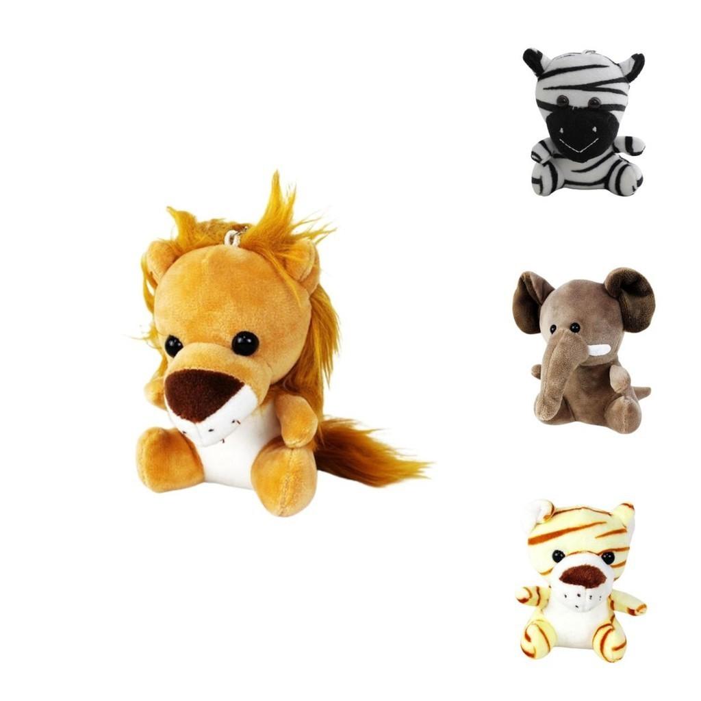 Wholesale Forest Animal Claw Machine Dolls Four Inch Tiger And Lion Plush Toys, Keychain Decorations And Accessories Plush, Pp Cotton, Customizable)