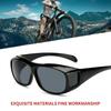 Fashion night driving goggles with amber tint lens for reduced light reflection and casual street wear