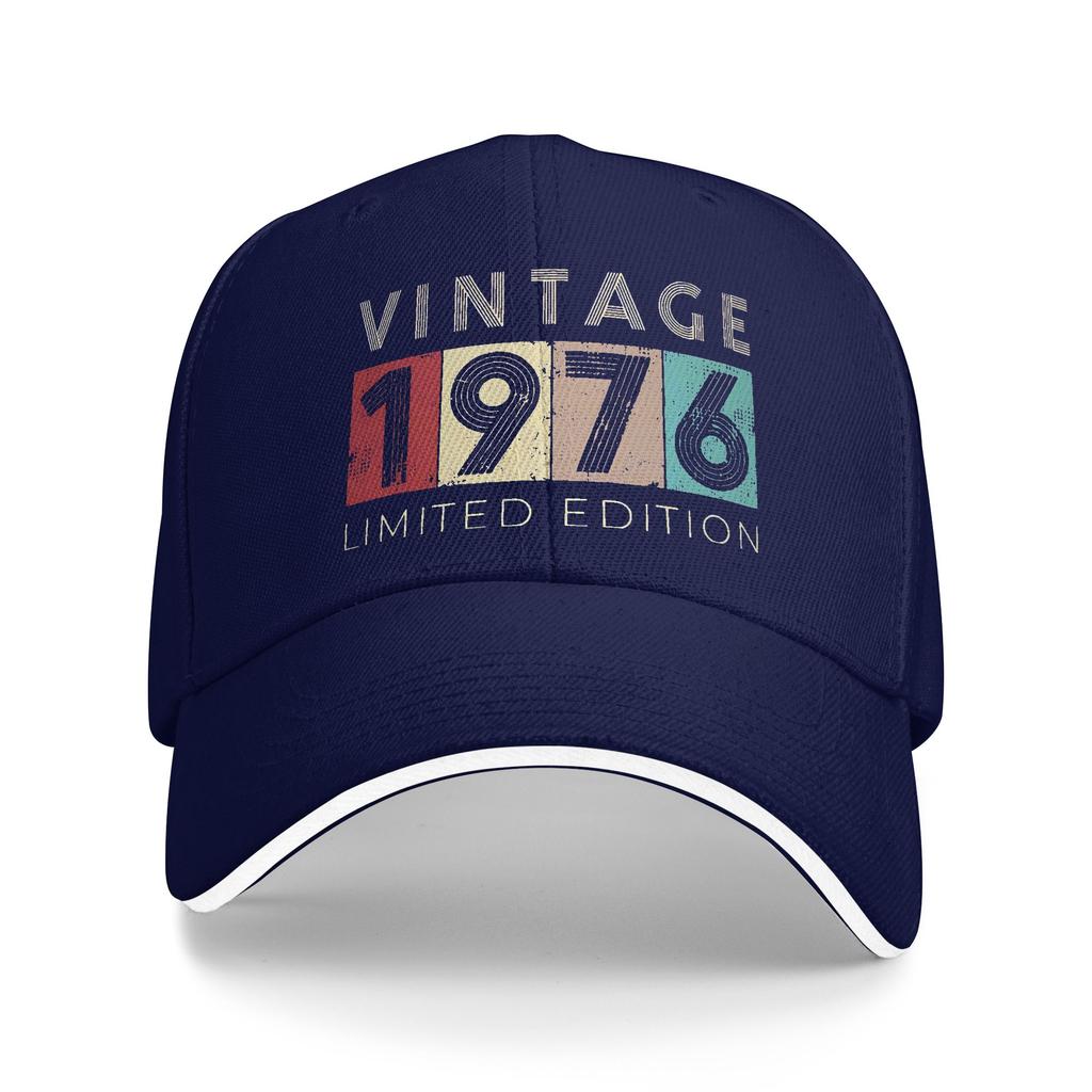 Vintage 1976 Limited Edition Birthday Gift Casual Baseball Cap Summer  Trucker Hat Hip Hop Hats Men Streetwear Baseball Caps