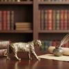 Antique Metal Animal Miniature Sculpture Detailed Animal Figurine Home Art Decors Strength Symbol Ornament Gift