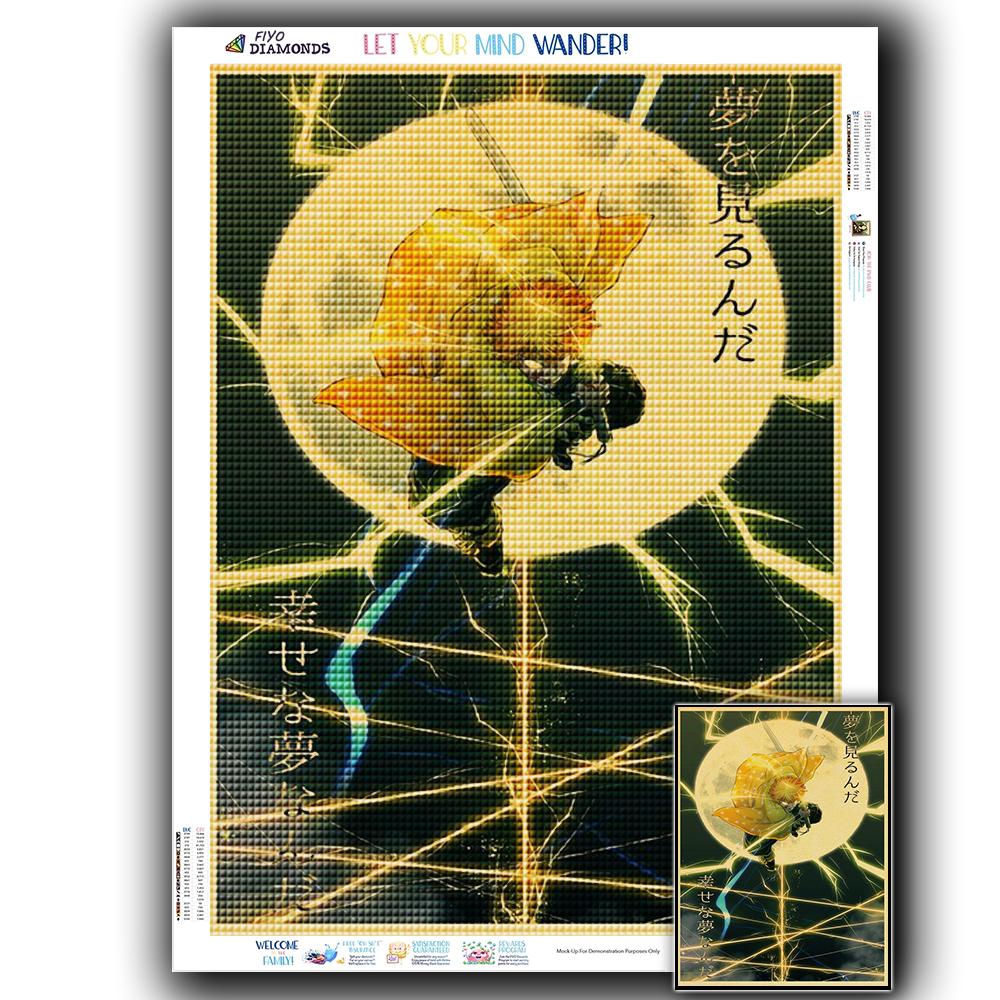 

Алмазная вышивка аниме постер Алмазная картина бумага винтажная Алмазная мозаика вышивка крестом домашний декор Full Round 20X30CM