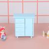 1Pc 1:12 Dollhouse Micro Scene Wooden Chair/Drawer Side Cabinet One Door Four Drawer Cabinet Miniature Furniture Model Decor Toy