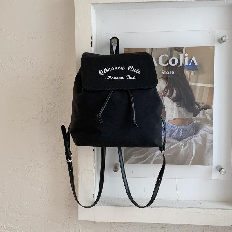 

2025 autumn new fashion casual backpack fashion college bag women s casual large capacity backpack чёрный