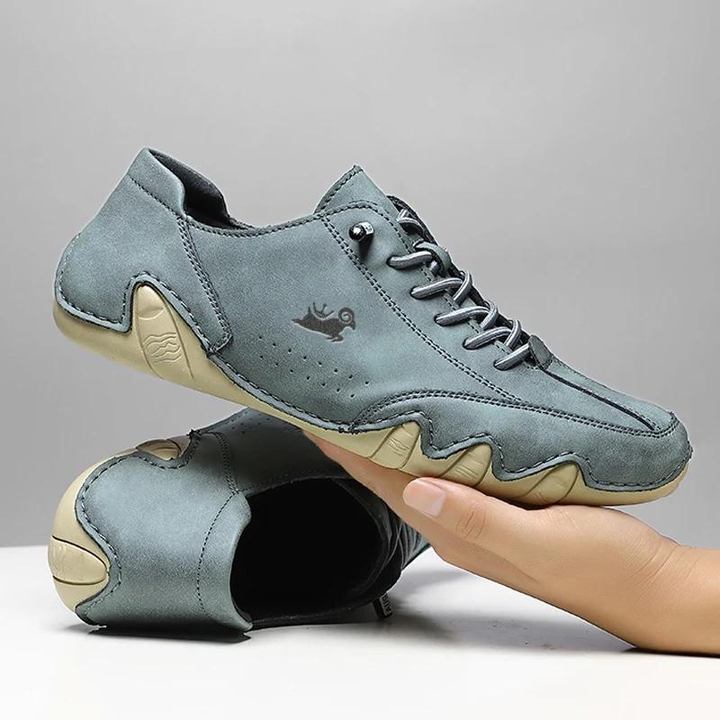 Men Casual Sneaker Leather Shoes for Men Luxury Brand Men Shoes Fashion Moccasins Man Sports Walking Footwear Motorcycle Shoes