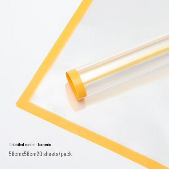 5-Draht-wasserdichte Geleefolie, goldener Rand, Nebelbrot-Blumenpapier, Blumenstrauß-Blumenverpackung (20 Blätter)