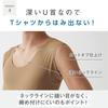 Gunze New Crew Neck Sleeveless Inner Top with Clear Size CUT OFF Series Men's T-Shirt Sweat-Absorbing Pads, Beige, M,