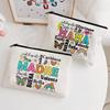 Spanish Printed Makeup Bag Travel Neceser Toiletries Storage Bag Female Canvas Cosmetic Bags Birthday Mother's Day Gift for Mom