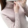 Women Sweater Turtleneck Pullovers Autumn Winter Sweaters New Long Sleeve Thick Warm Female Sweater Khaki