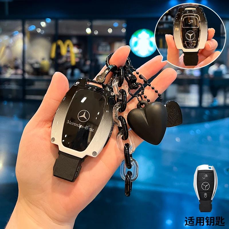 Car Key Case Replacement Cover 3buttons for Mercedes-Benz Key AMG MAYBACH 2016+ C-class E-class GLC300L E300l/E260/E350 A200 HO1