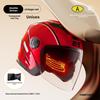 BYB A-Class 3C Certified Universal Helmet with Anti-Fog Dual Lens for Motorcycle/Electric Vehicle (Four Seasons).