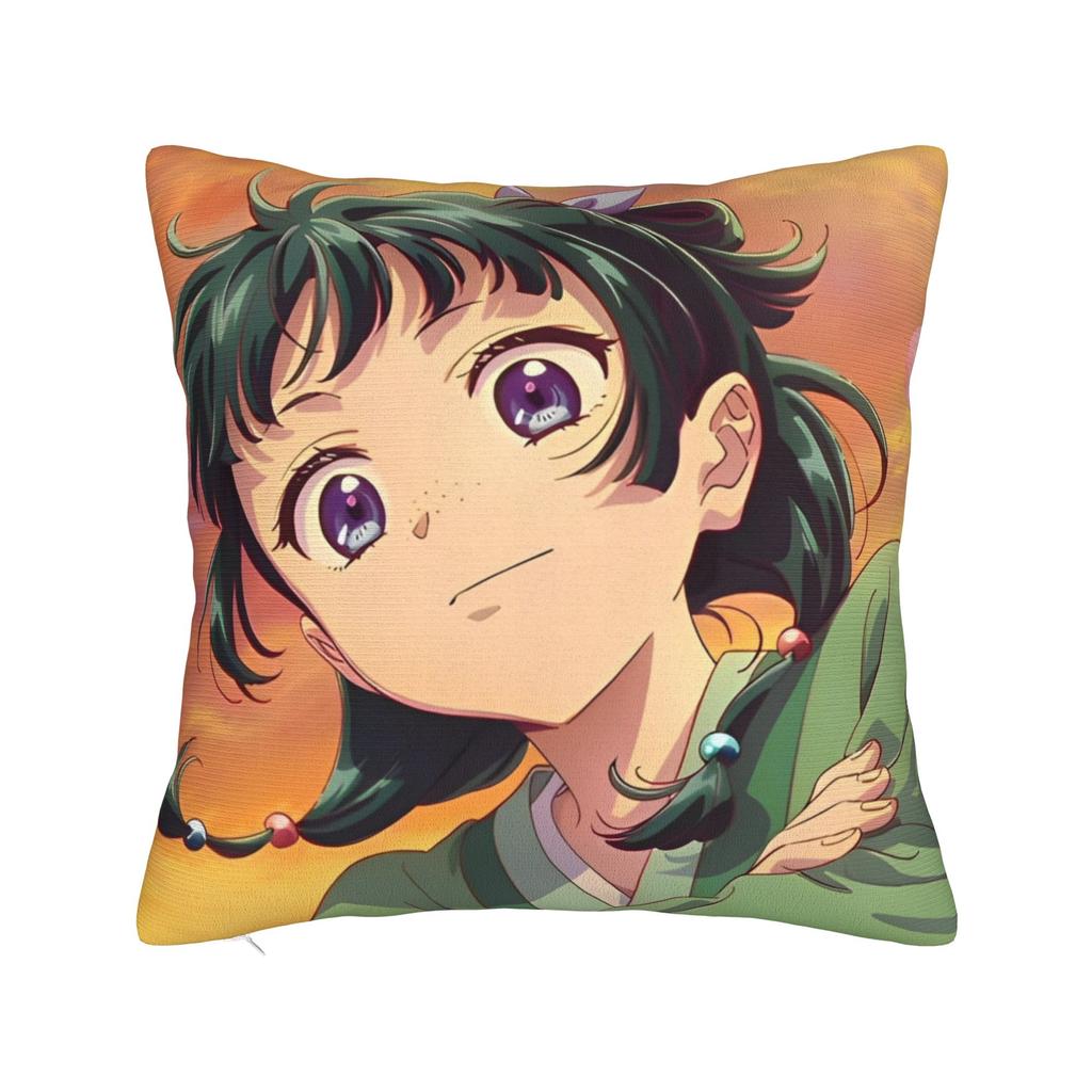 Maomao Anime Square Pillow Cases The Apothecary Diaries Cushion Cover Creative Polyester Decorative Pillowcase for Sofa 4040cm