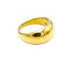 Simulated Gold Mirror-Finish Domed Ring: Full Circle, High-End Feel
