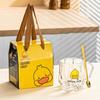 Creative Little Yellow Duck Glass Cup Gift Set