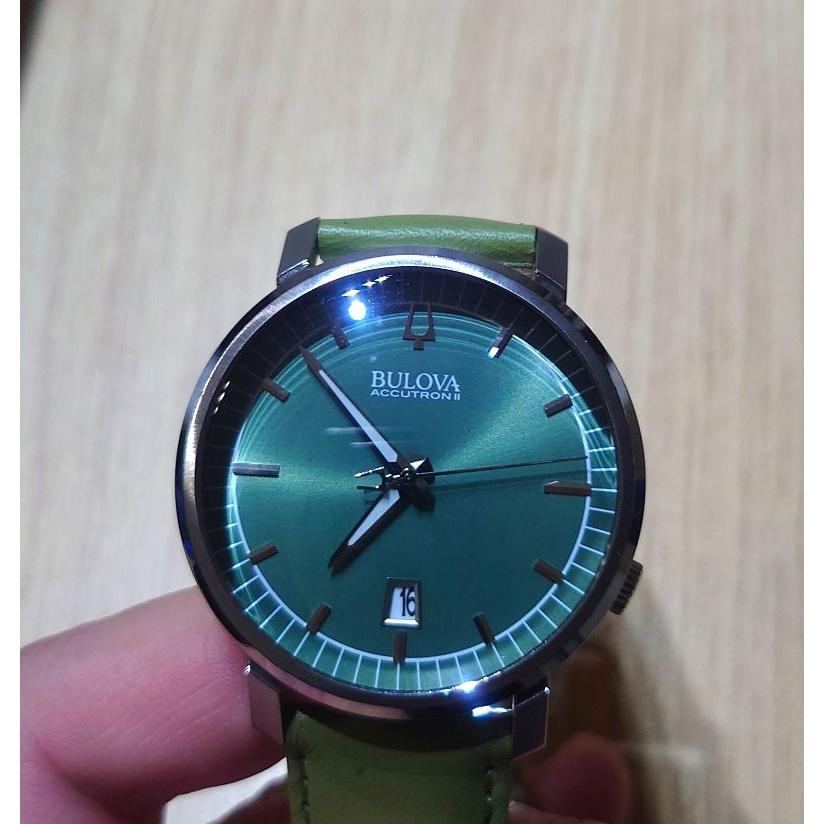 Used BULOVA ACCUTRON II Bulova Accutron II Surveyor Watch Green