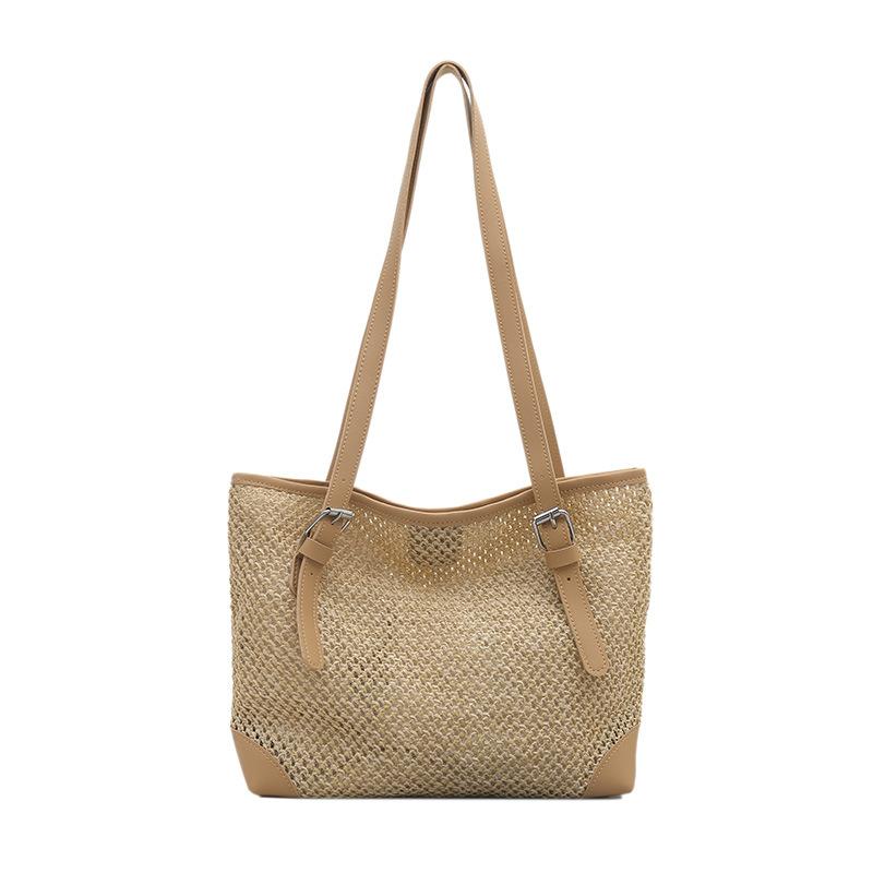 

Summer popular straw bag women s 2025 new fashion super fire portable shoulder bag seaside beach tote bag хаки