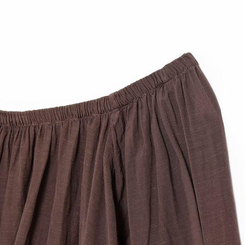 Kaslead New Women Clothes Western Style Loose off-Shoulder Top Casual Shorts 4043010 4043243