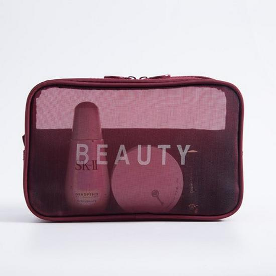 Travel Cosmetic Storage Bag: Cross-border Mesh Wash & Makeup Bag