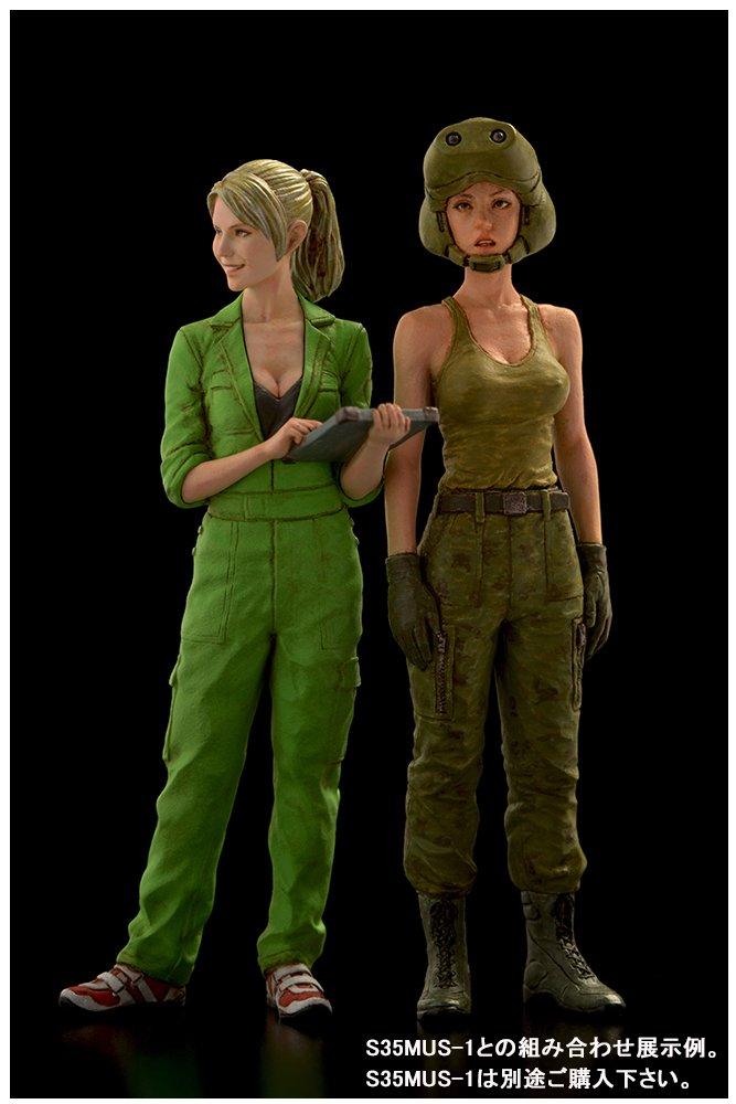 Brick Works Maschinen Krieger Weibliche Mechanikerin Technikerin Martina pianissimo scale Gesamthöhe 47mm Resin-Guss Bausatz (B.) ca. 1/35. S35MUS-2p