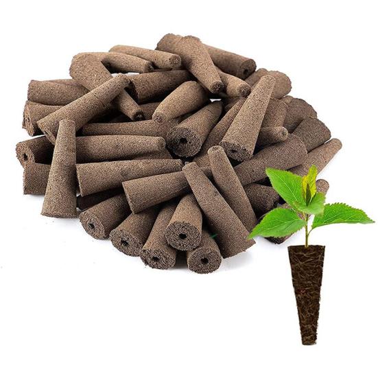 50Pcs Growing Sponge Loose Structure Aiding Germination Peat PH Balanced Root Growth Sponge Gardening Tool
