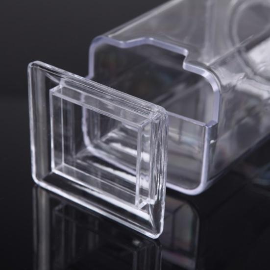 Transparent Simplicity Cotton Pad Box Plastic Dressing Table Cotton Pad Dispenser for Bedroom