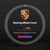 Microfiber Car Leather Steering Wheel Cover Accessories For Porsche 911 718 Taycan Panamera Cayenne Macan Boxster Cayman Pajun