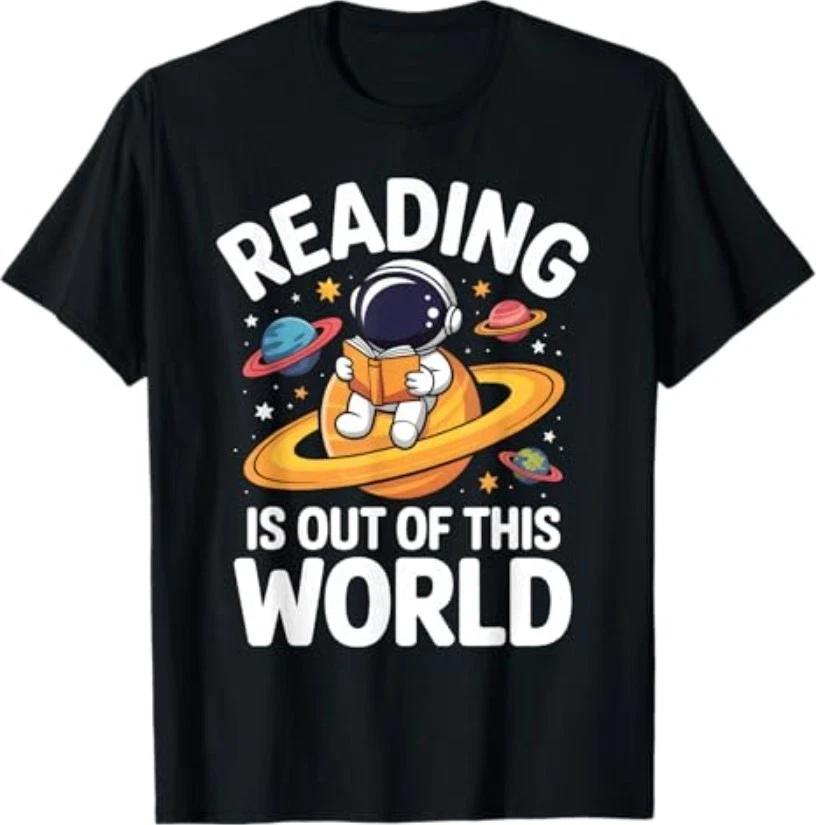 Чтение — это не от мира сего Космический Забавный Любитель Книг Футболка 3XL