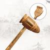 Wenge Wood Dual-Use Back Scratcher & Massage Hammer, 45cm