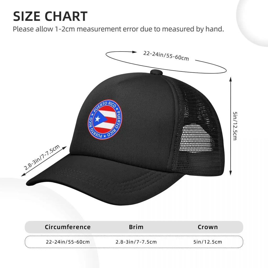 Puerto Rico Mesh Baseball Caps Snapback Fashion Baseball Hats Breathable Casual Casquette Outdoor Unisex