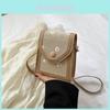 Chic Korean Style Floral Small Crossbody Bag For Women 2023 Trendy Canvas Phone Bag